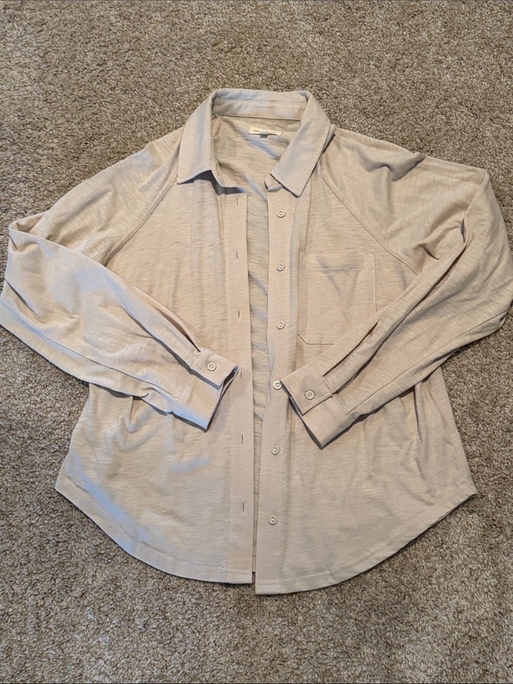 Thread & Supply Light Cream Collared Button-Up